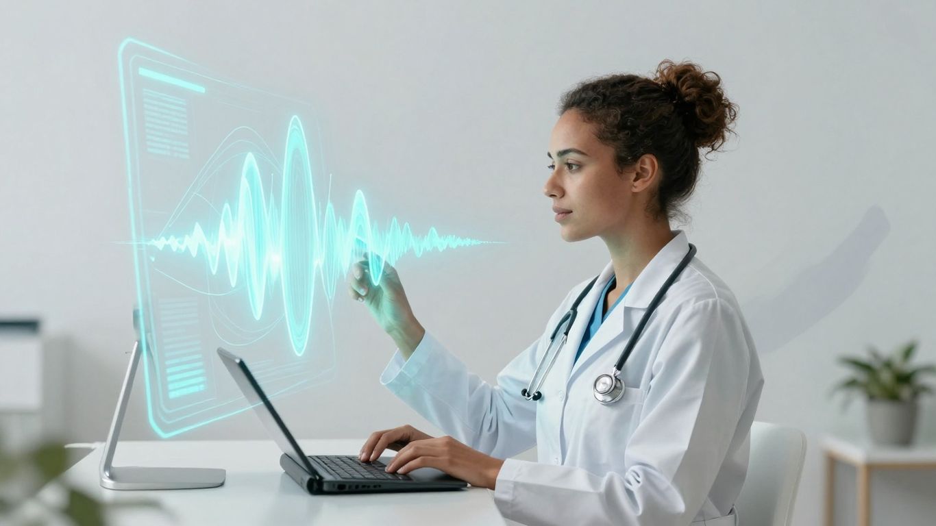 AI voice assistant helping with healthcare.
