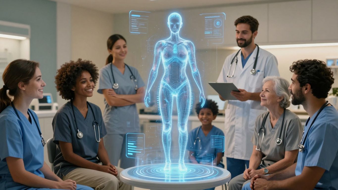 AI interface with patients and healthcare professionals