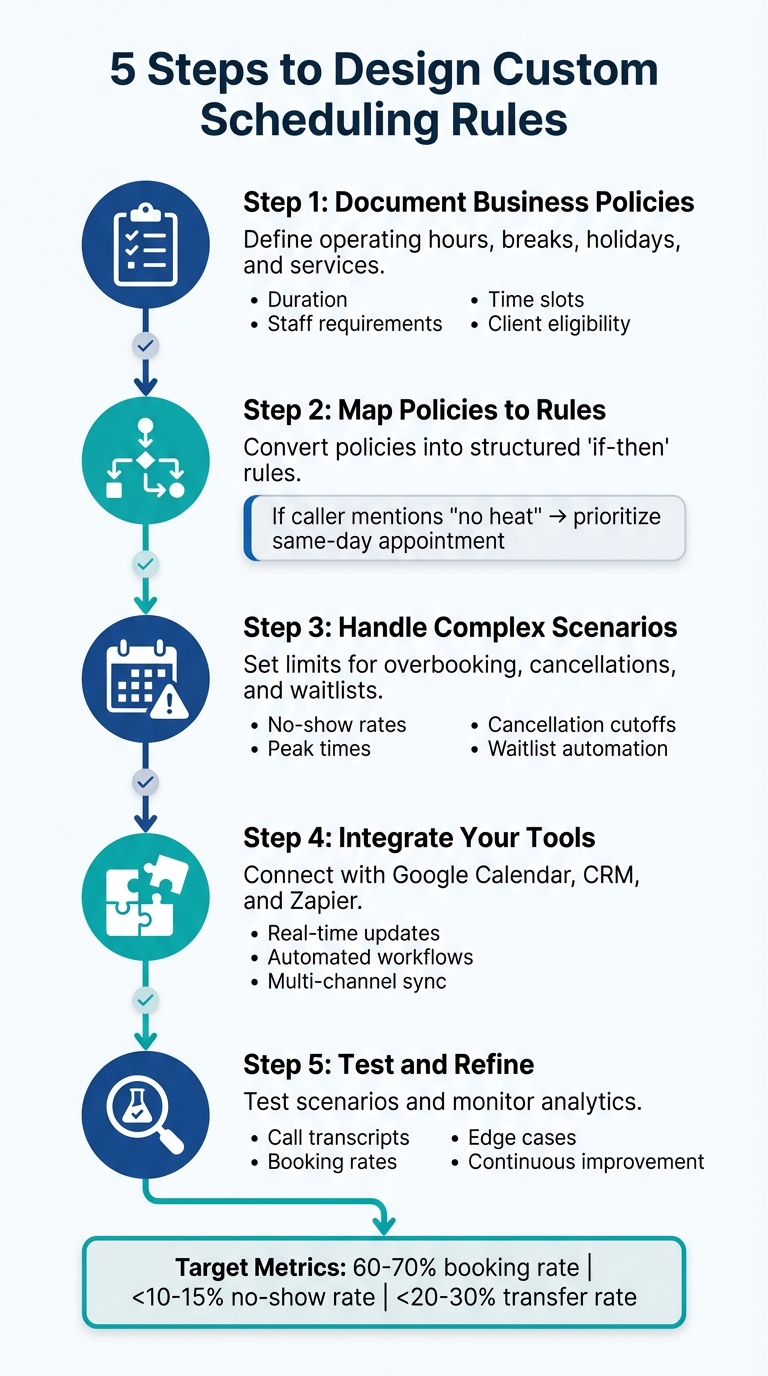 How to Set Up Custom Scheduling Rules for AI Receptionists in 5 Steps