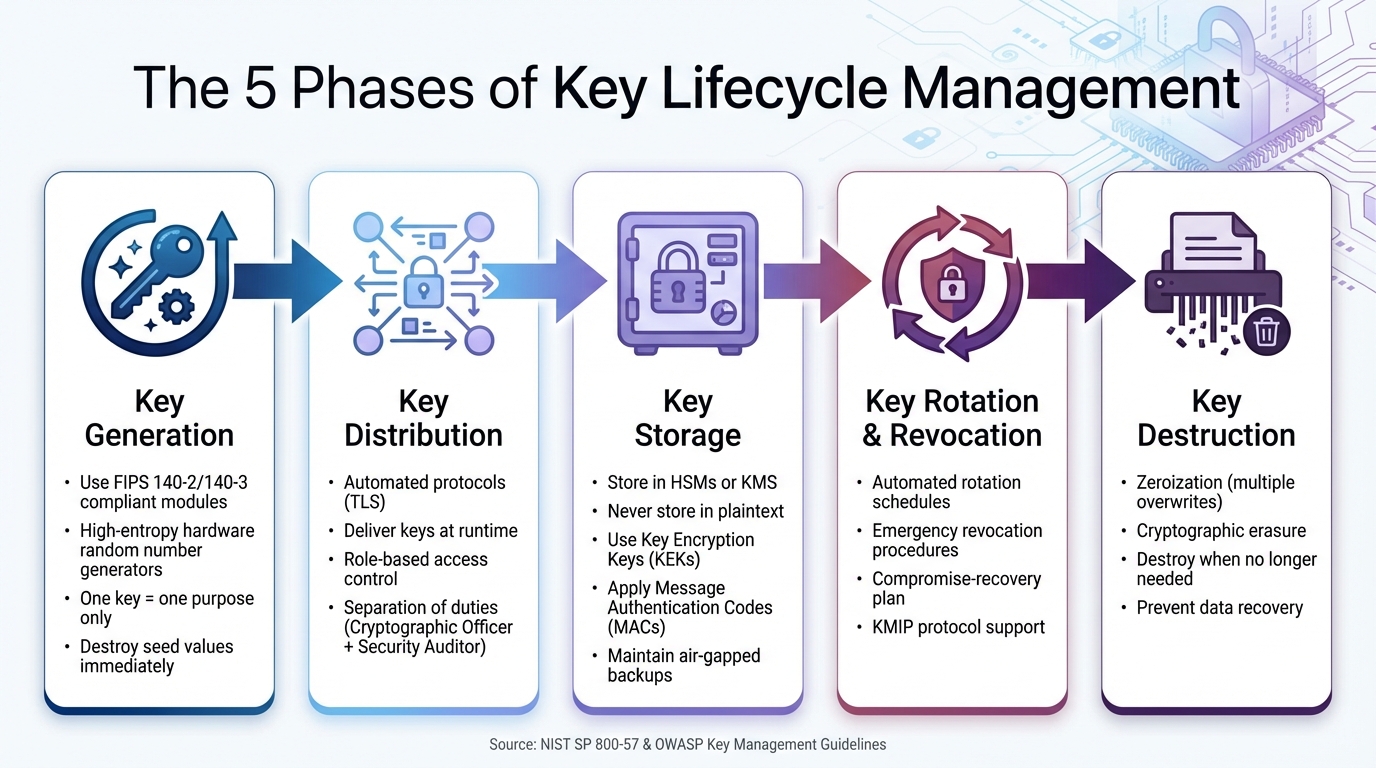 5 Phases of Key Lifecycle Management Process