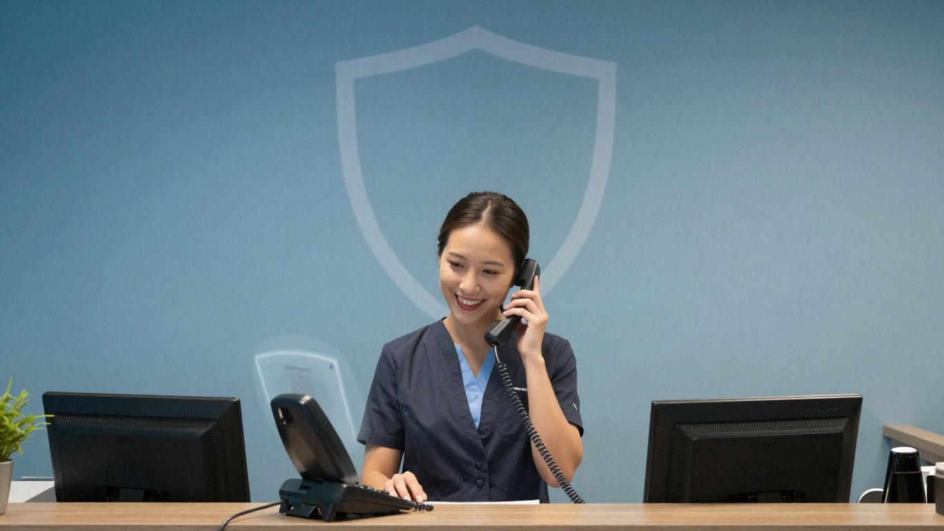 HIPAA compliant answering service protecting patient data.