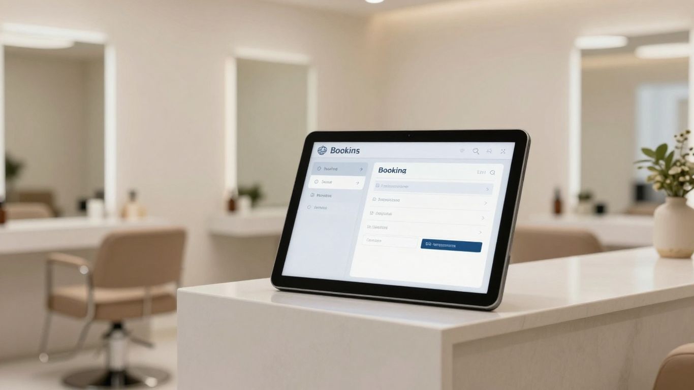 Salon check-in automation tablet interface
