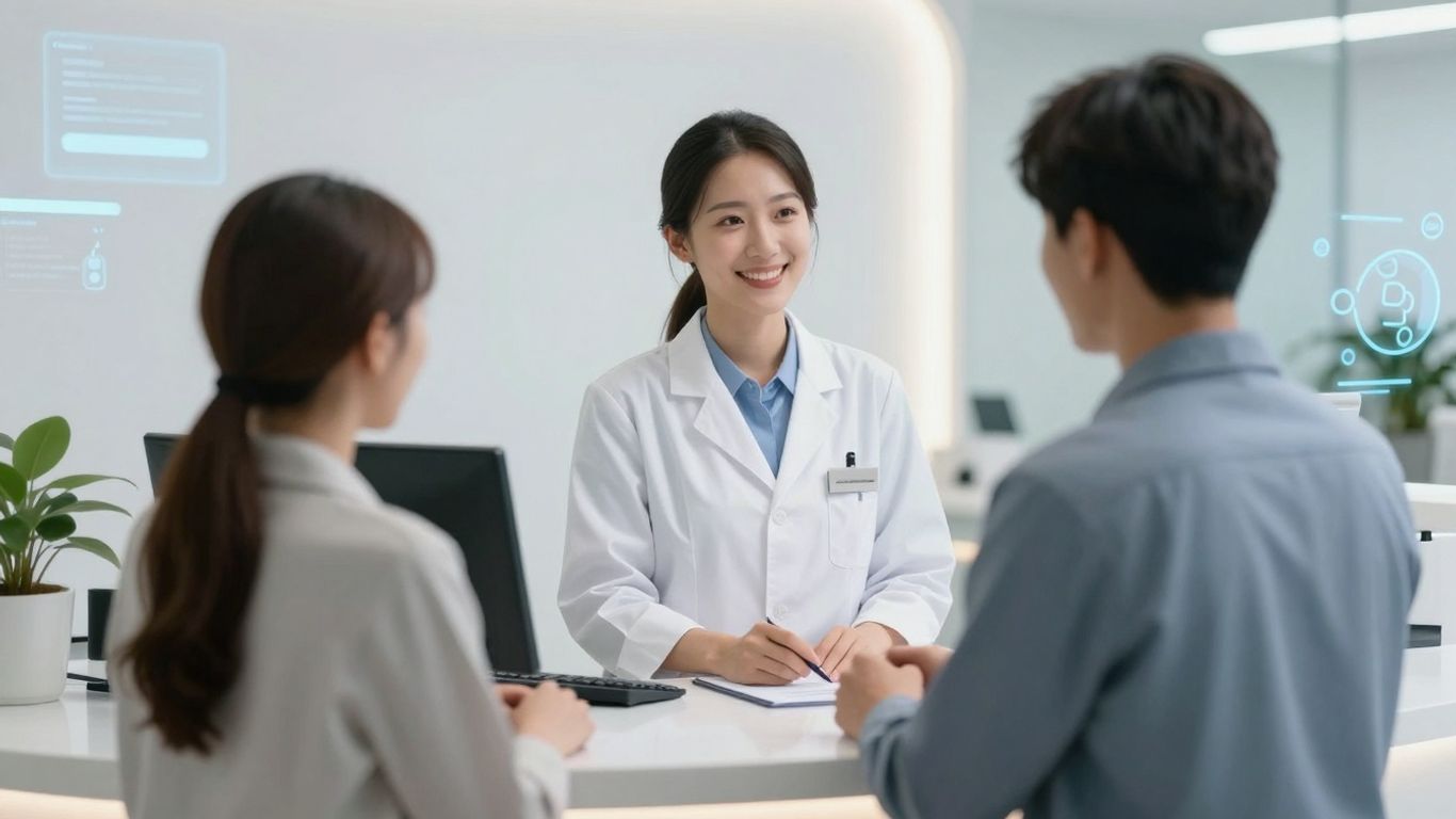 AI front desk in a medical office.