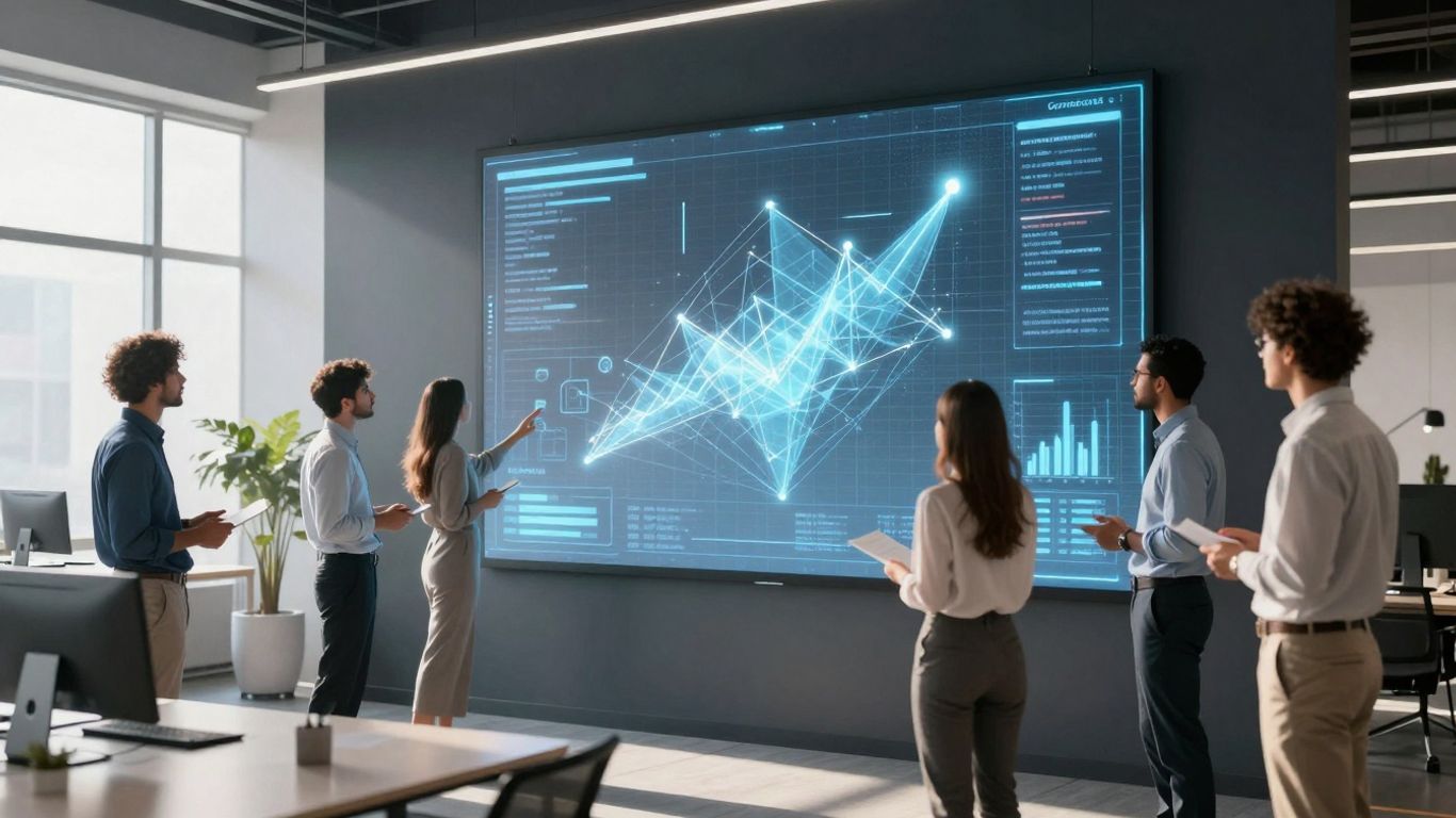 Real estate investors using AI for portfolio management.