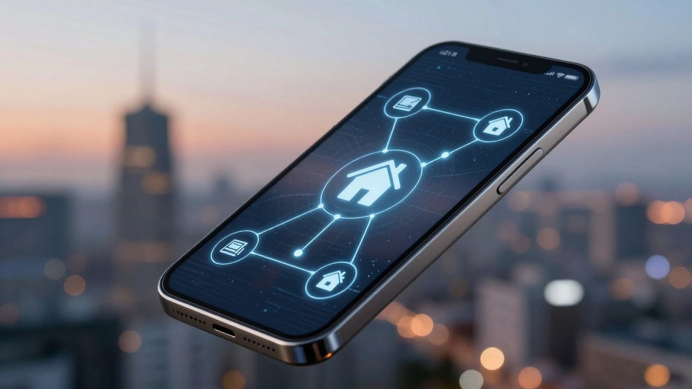AI dialer interface on a smartphone for real estate.