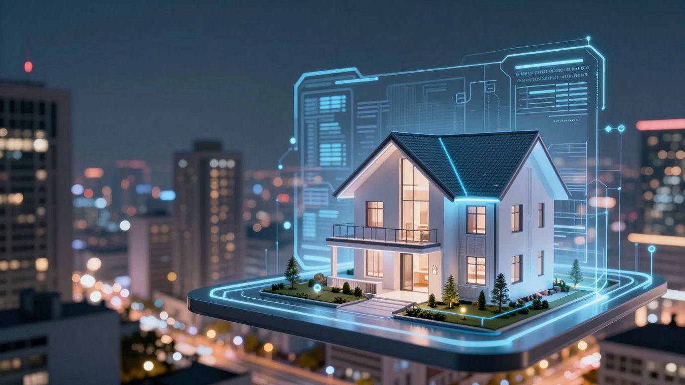 AI agent interacting with holographic property data.