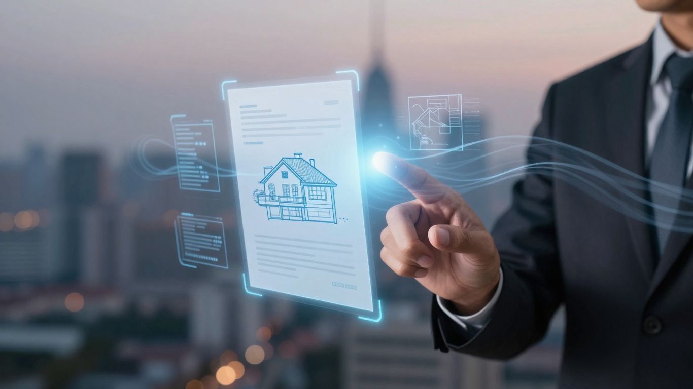 Real estate agent using AI for document management.