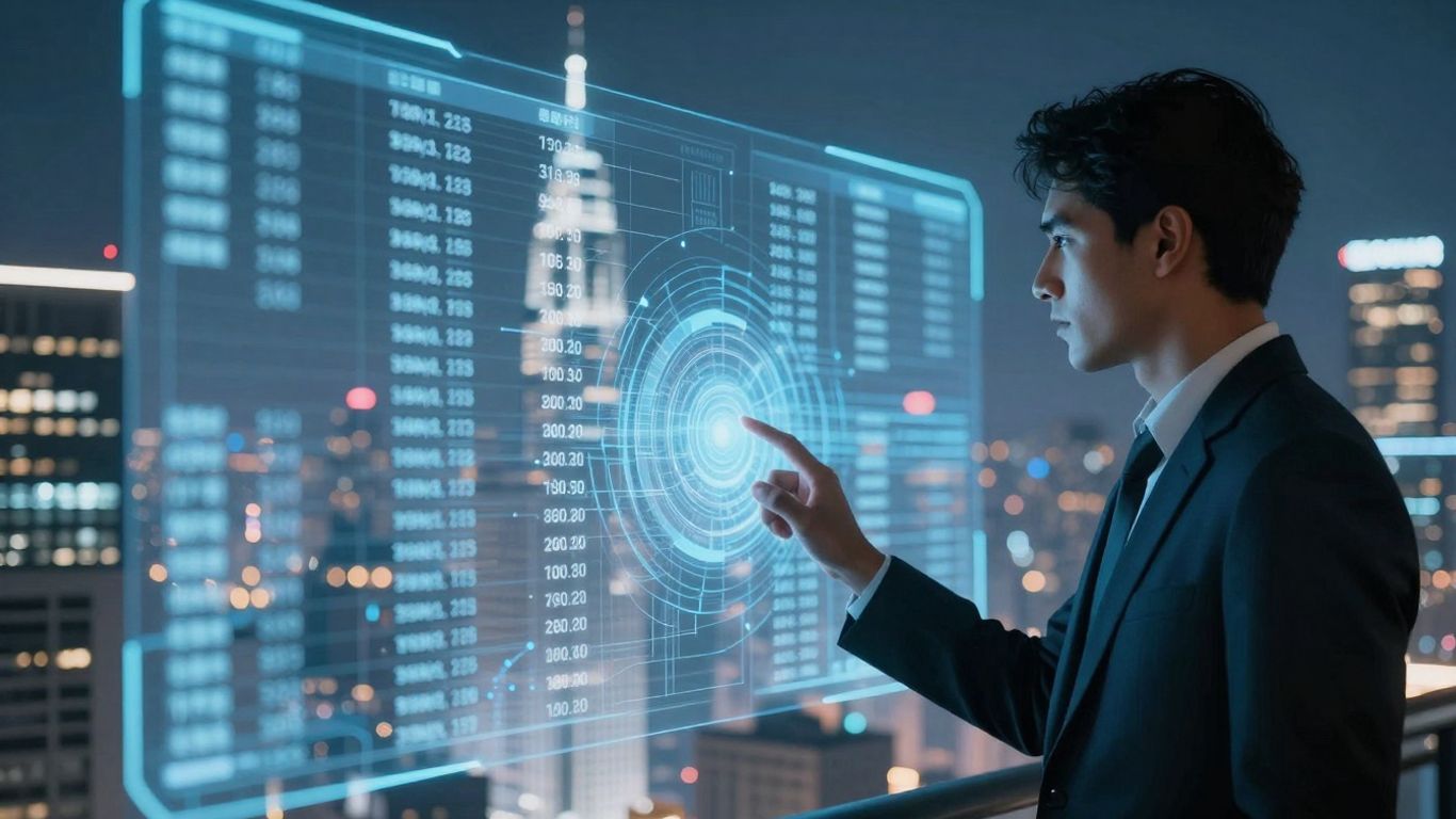 AI real estate transforming property transactions with digital interfaces.