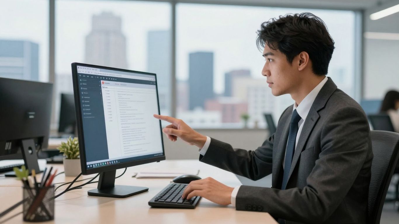 Real estate investor using advanced communication technology.