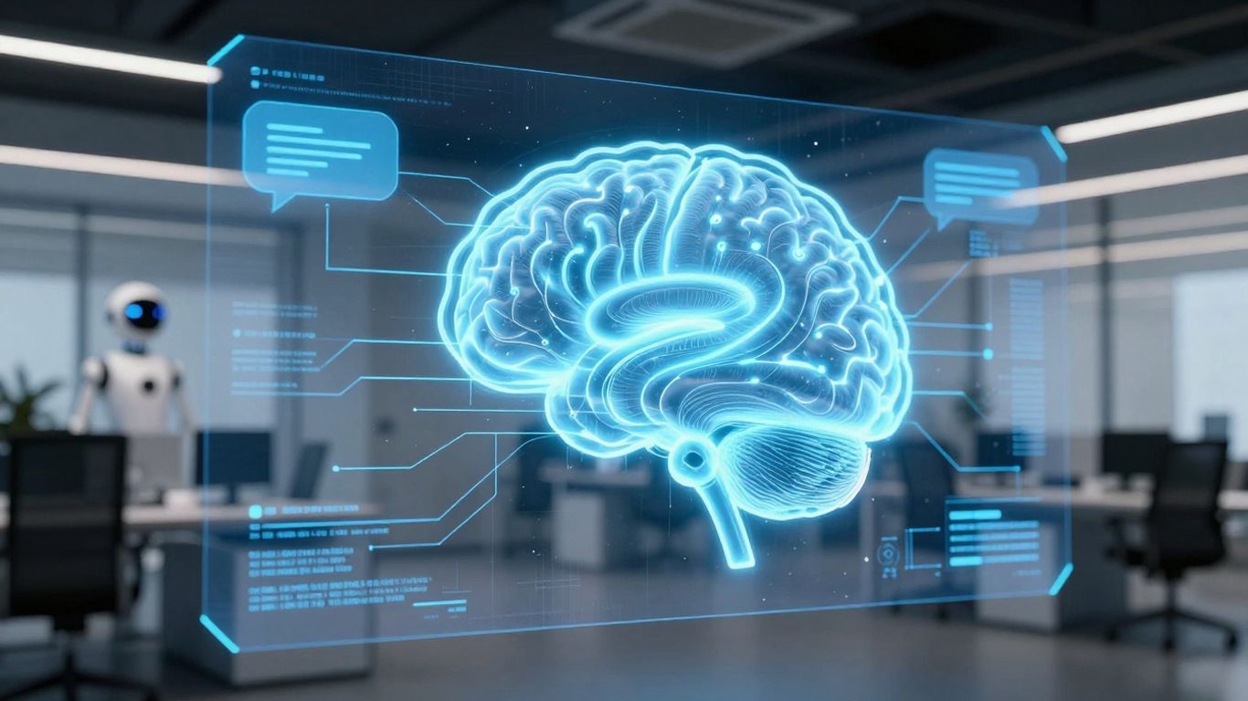 AI chatbot engaging with real estate leads visually.