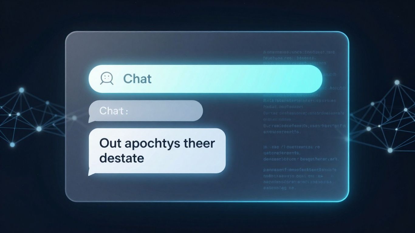 Real estate chatbot interface with AI elements.