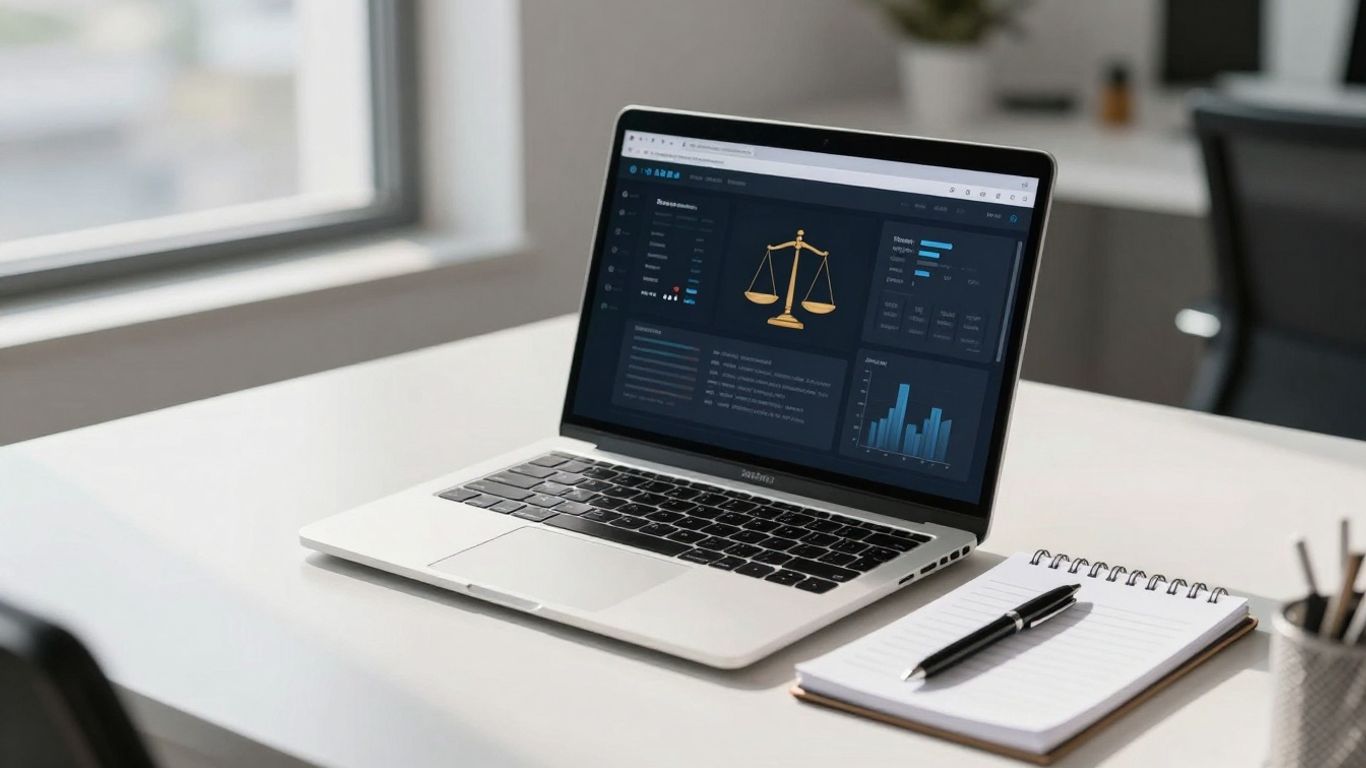 Ironclad virtual legal assistant software interface on a laptop.