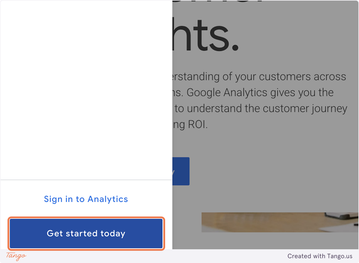 Click on Get started today