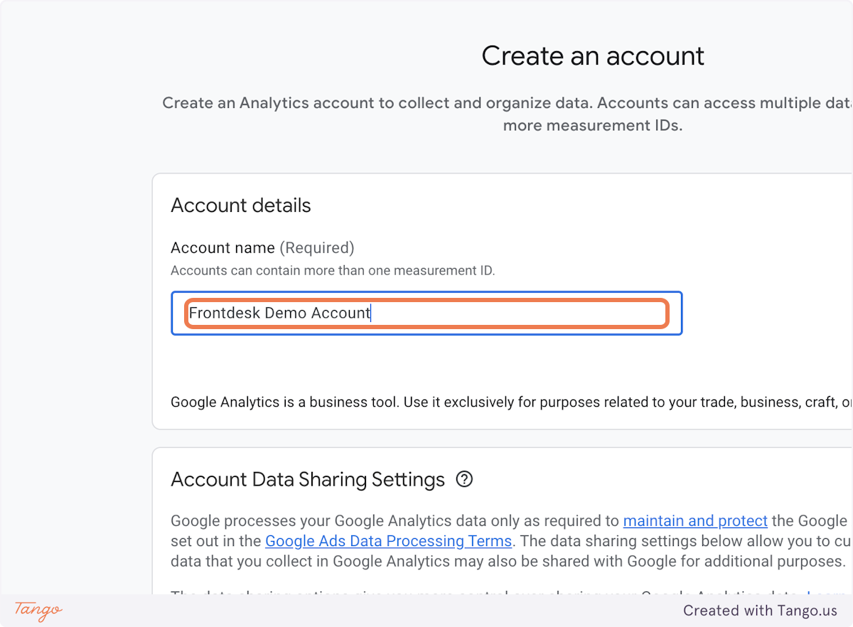 Give your account a name.