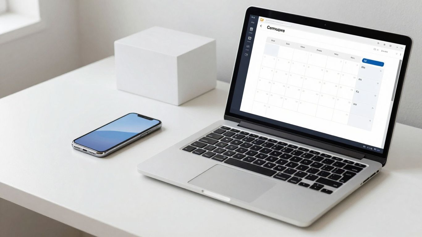 AI appointment scheduler interface on a laptop screen.