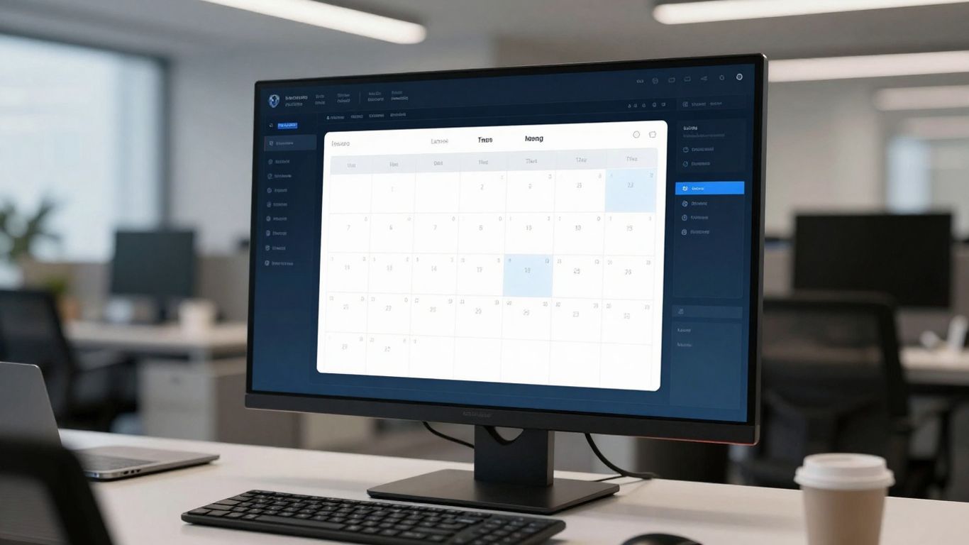 AI appointment scheduler interface on a business screen.