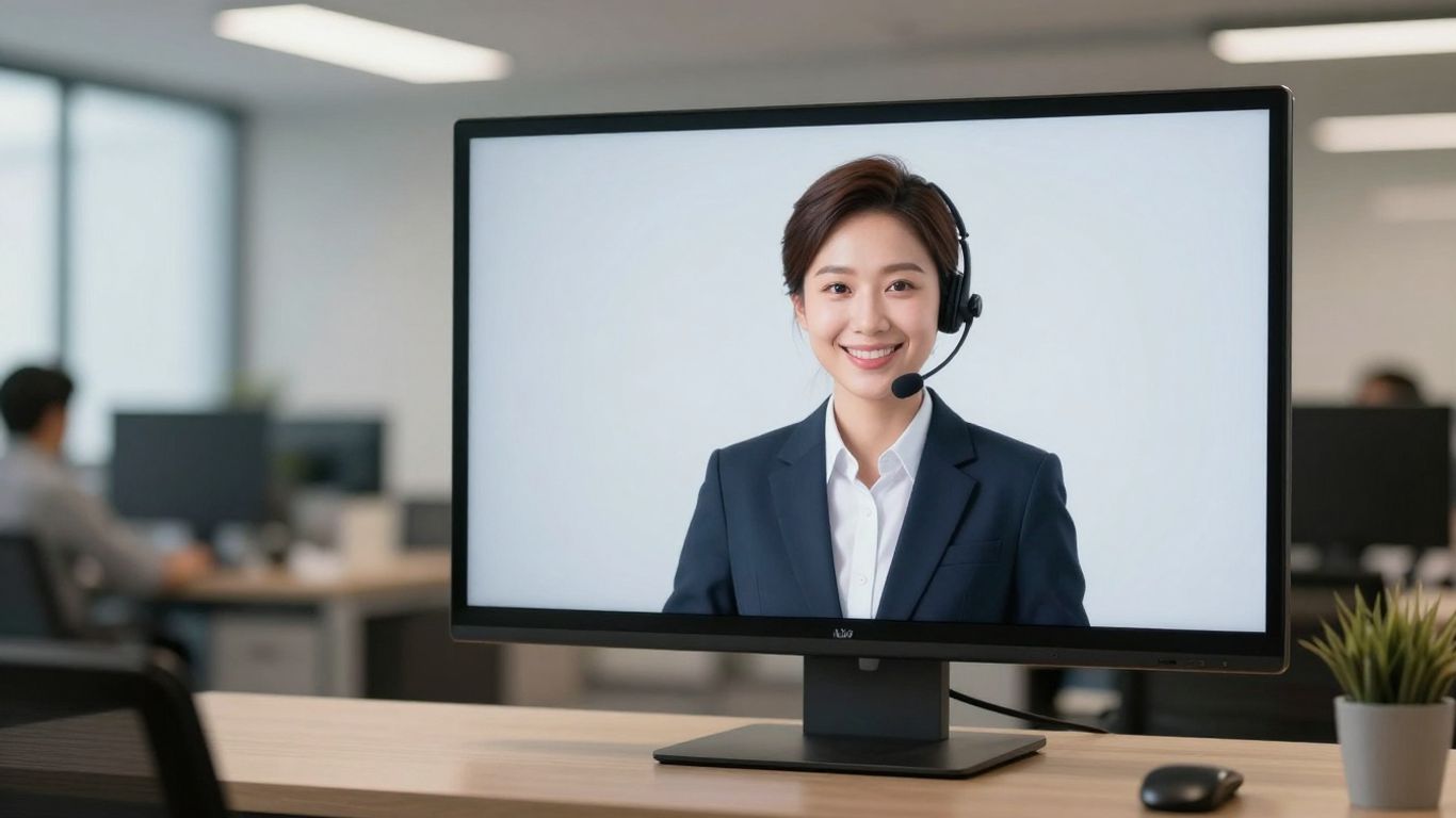 AI receptionist engaging with clients 24/7.