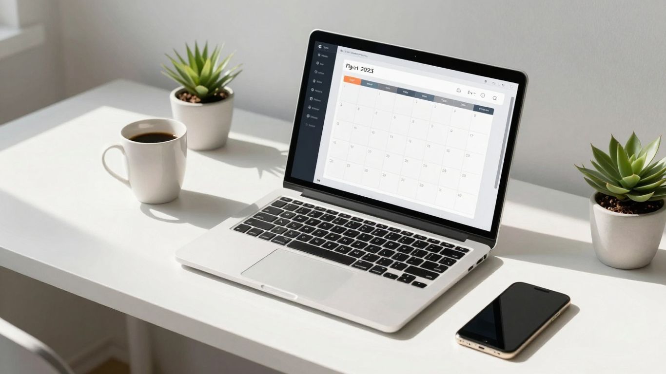 Sunsama AI appointment scheduler on a modern desk.