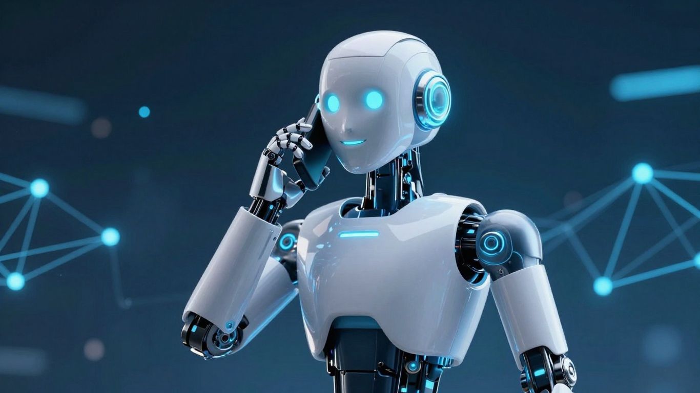 Robot making a cold call with digital connections