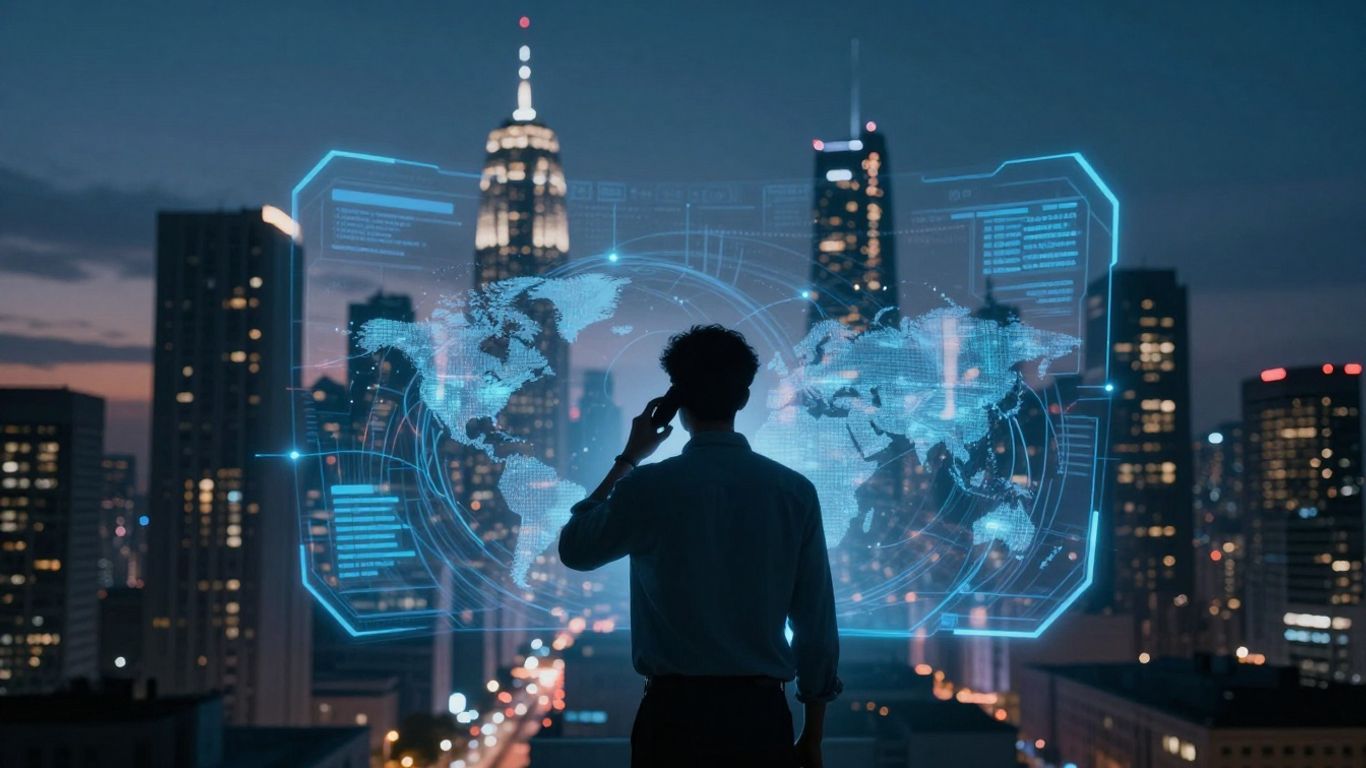 AI cold calling technology connecting people globally.