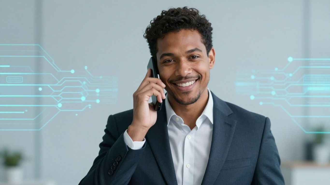 Person using AI tools for successful cold calling
