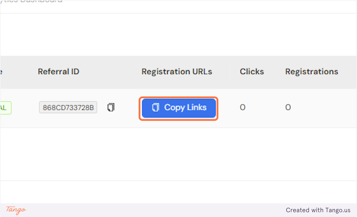 Once you click on copy links, you will be able to see the links your team can use.