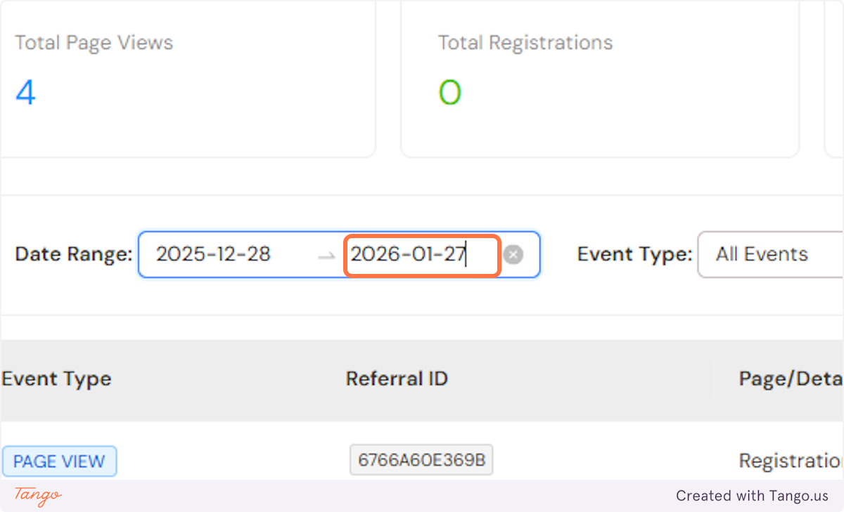 You can also customize this view, depending on a date range.