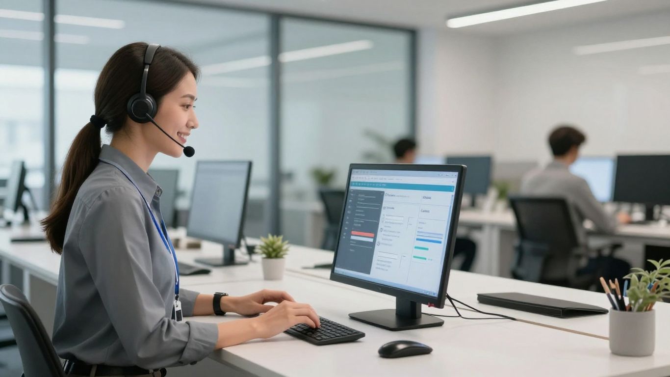 Dixa customer service interface with a friendly representative.