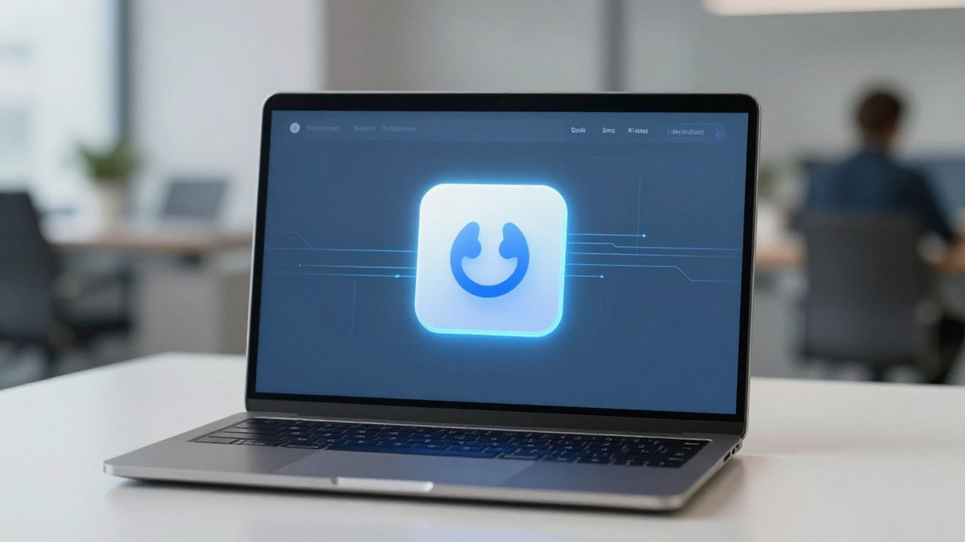 AI chatbot interface on a laptop screen