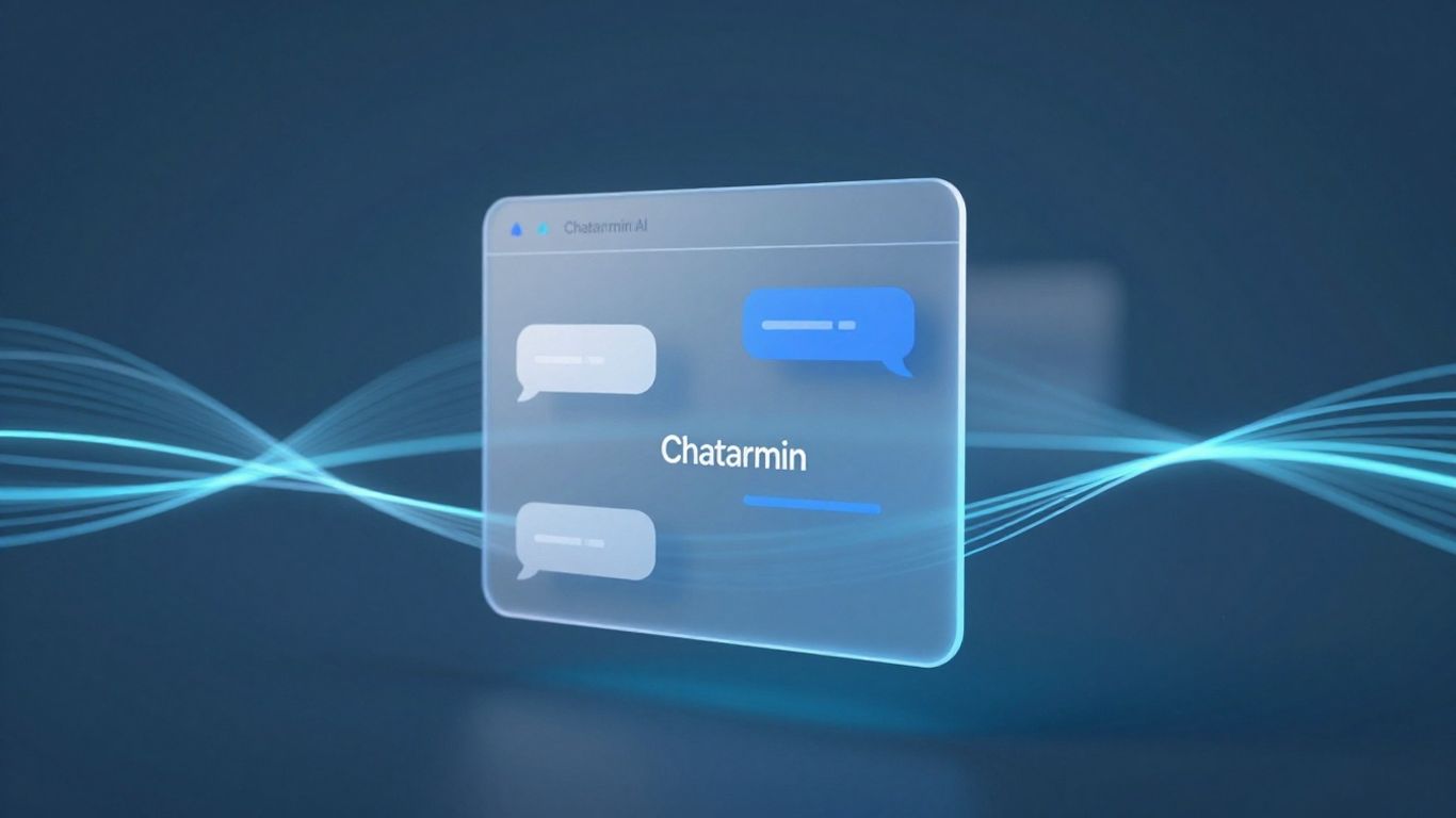 Chatarmin AI customer service tool interface with chat bubbles.