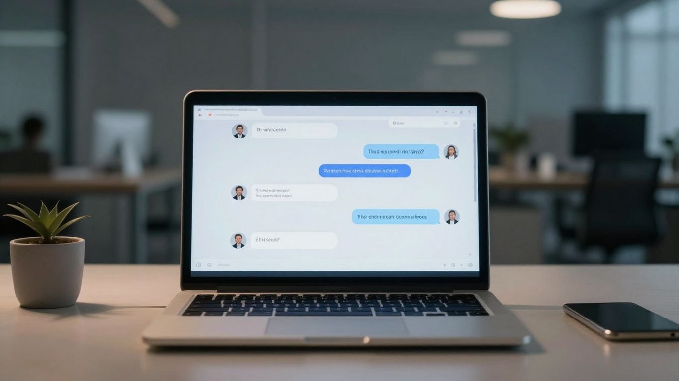 Drift AI chatbot interface on a laptop screen.