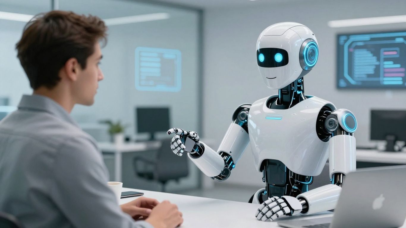 AI customer service agent assisting a human.