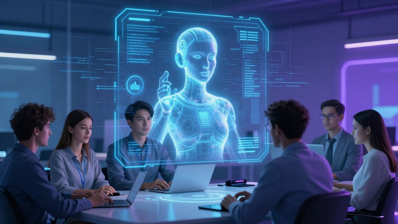 AI customer service agent interacting with customers.