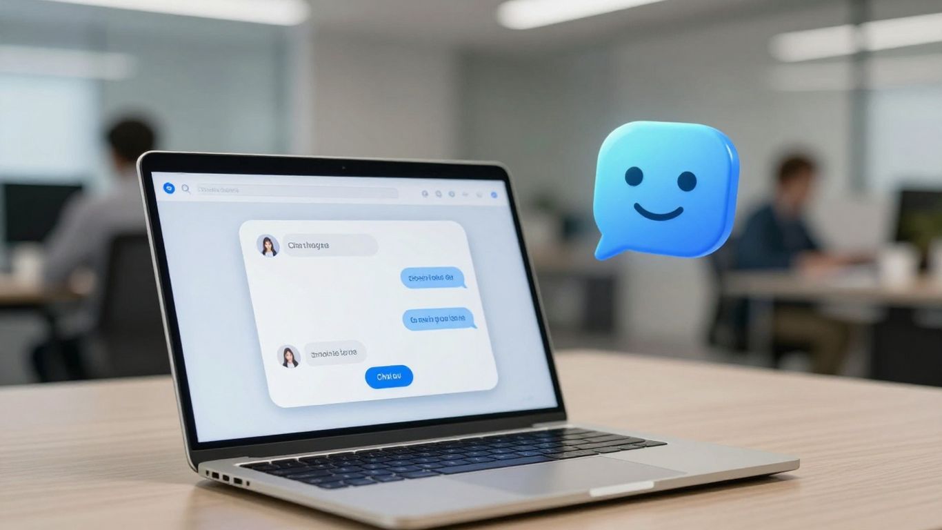 AI chatbot on a laptop screen