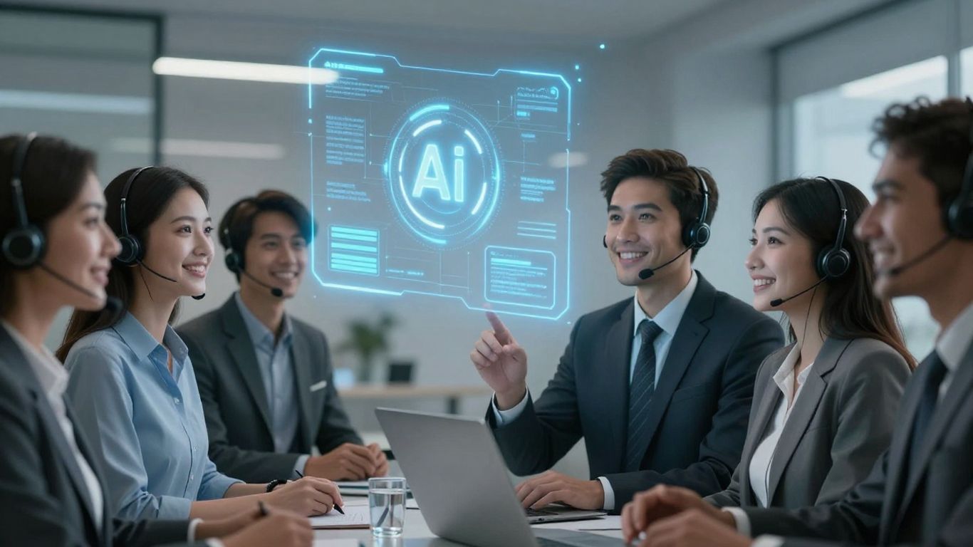AI interface assisting customer service agents