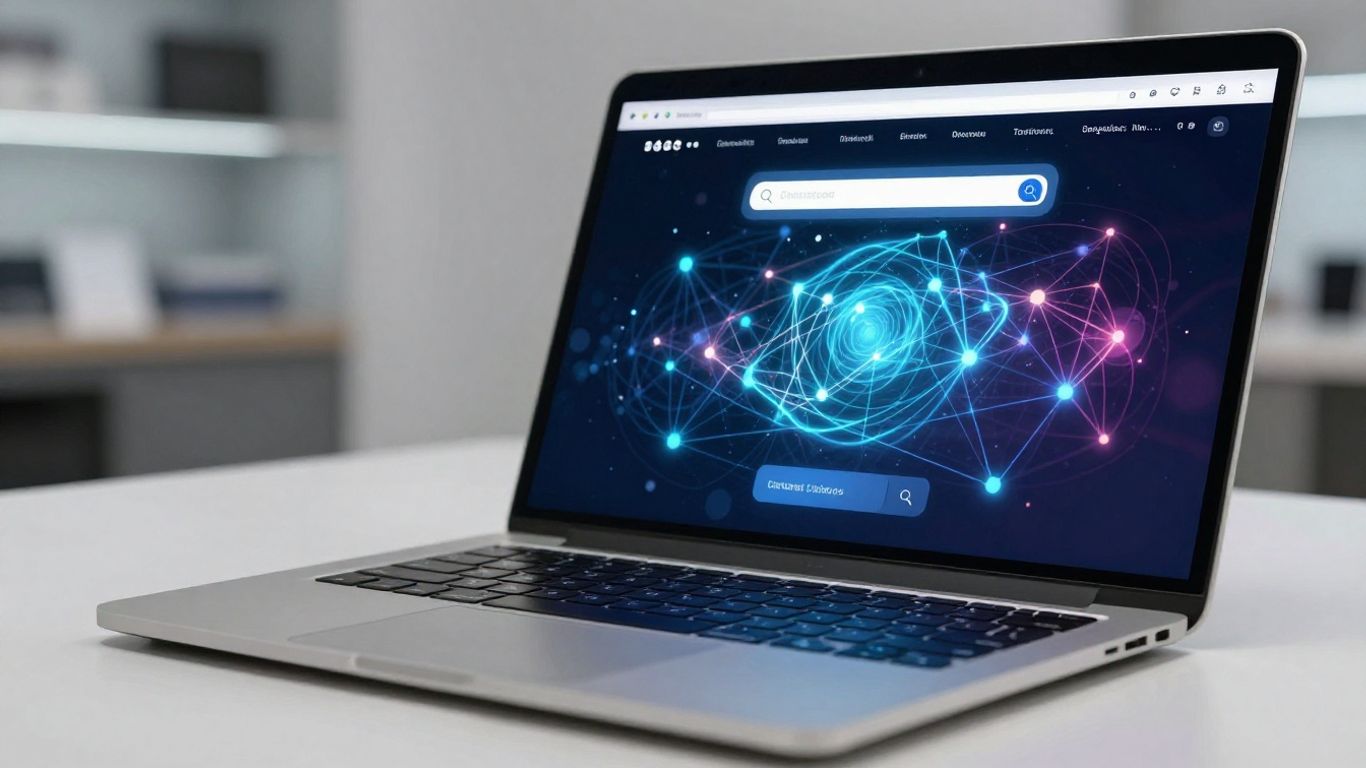 AI chatbot interface on a laptop screen