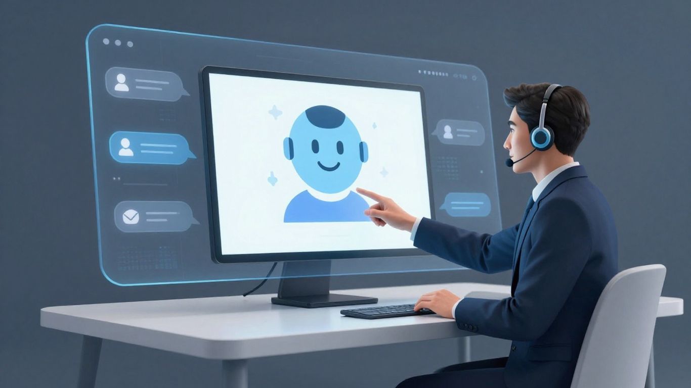 AI chatbot assisting a customer service agent.