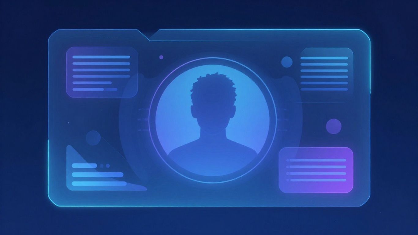 Futuristic AI interface for customer service