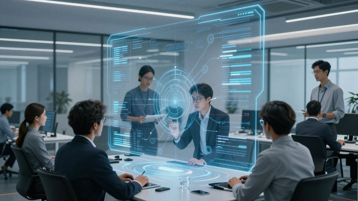 AI customer service integration and scalability concept.