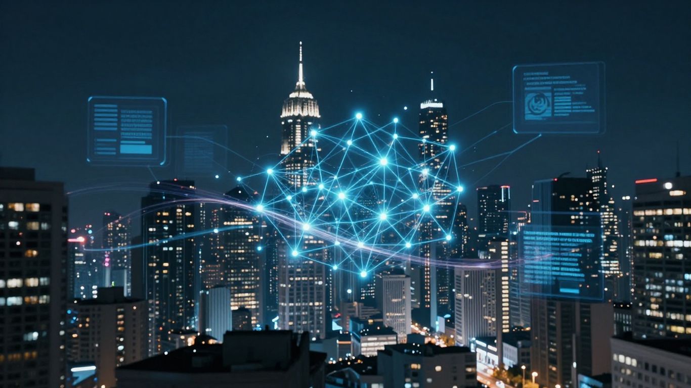 Generative AI transforming customer service with futuristic technology.