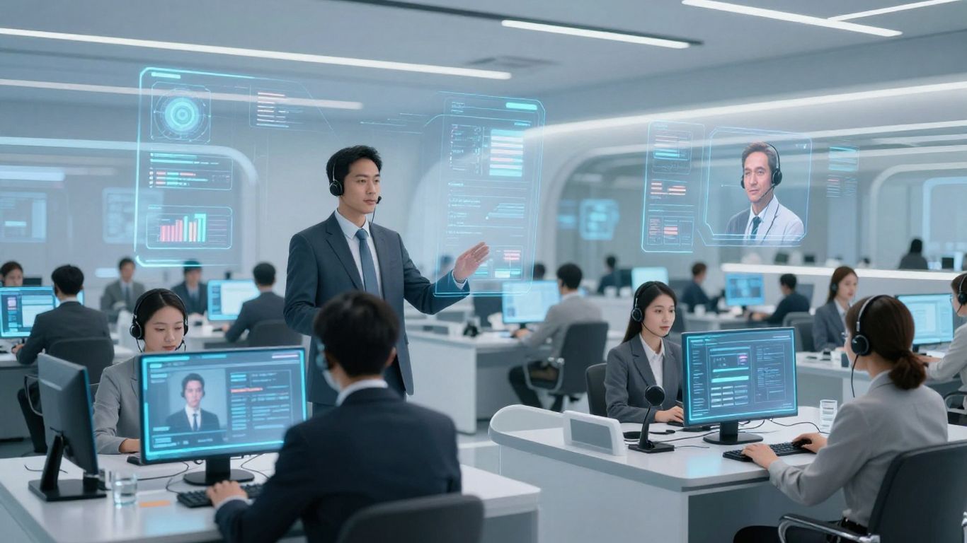 AI agents handling multiple customer calls simultaneously.