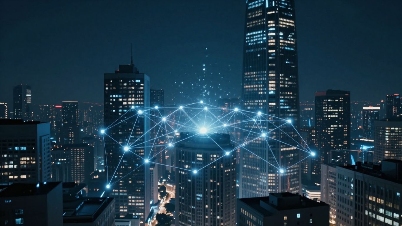 AI connecting business systems like a nervous system.