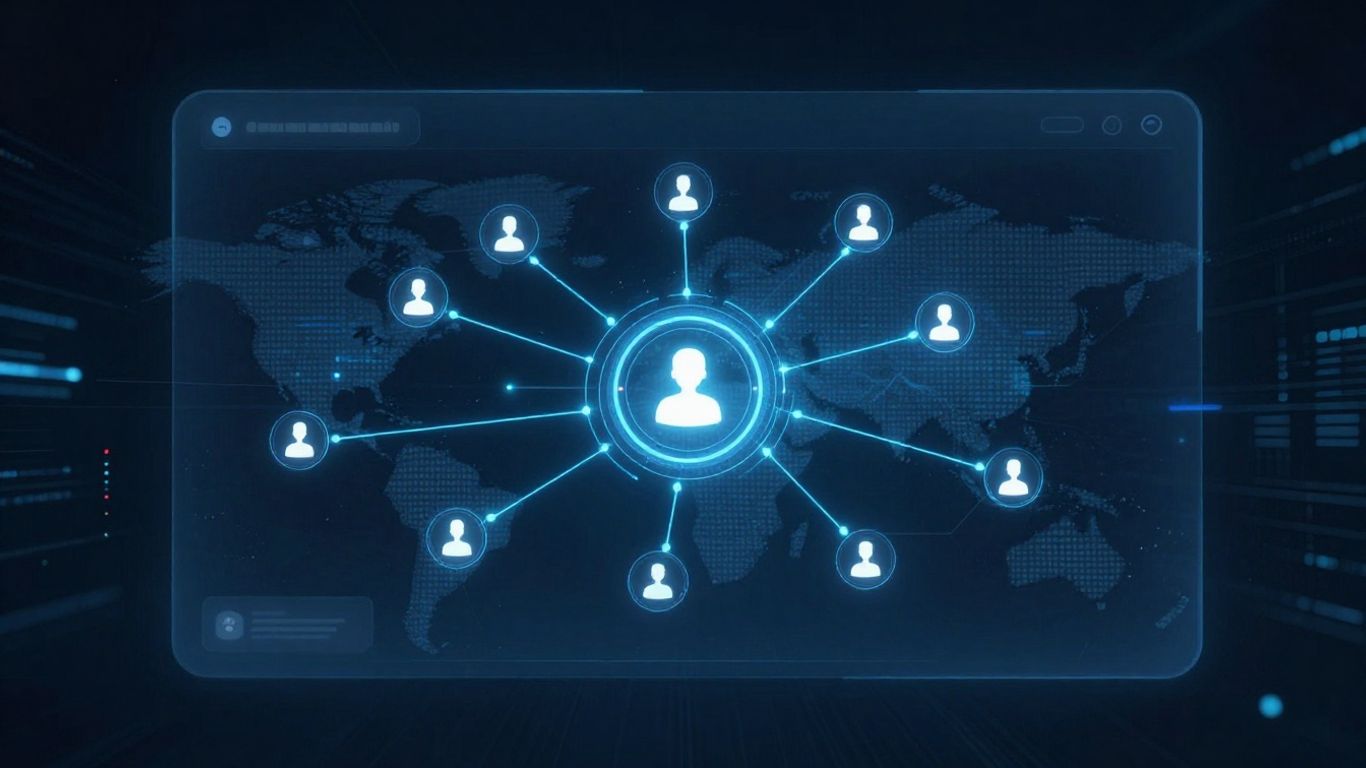 AI customer service bot interface with global network