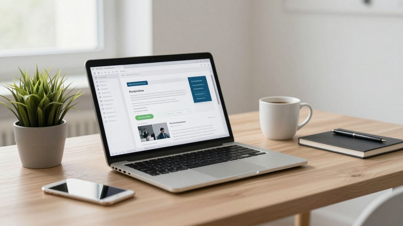 Tome AI tool interface on a laptop screen.