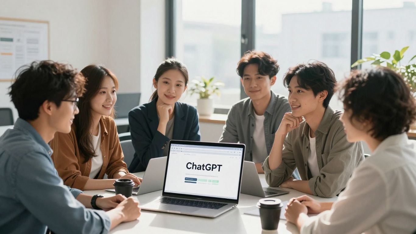 Small business owners using ChatGPT for growth.
