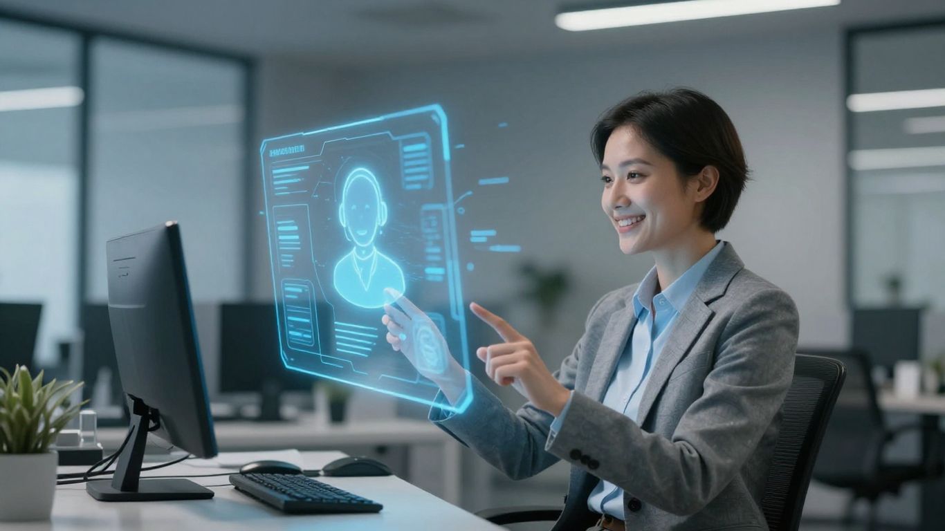 AI assistant helping business owner with customer service.