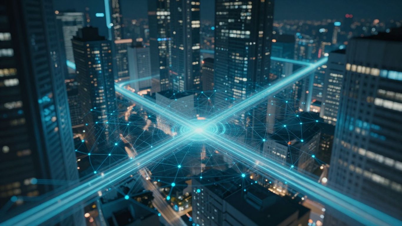 AI enhancing customer service workflows with digital connections.