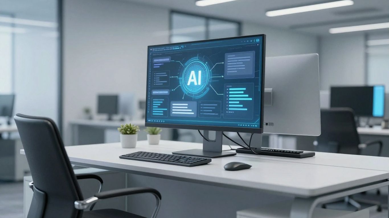 AI front desk interface enhancing business communication.