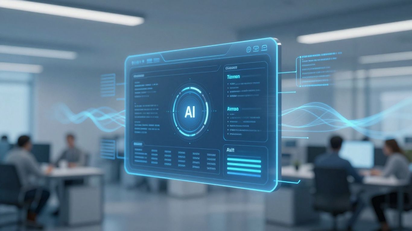 AI interface managing business operations efficiently.