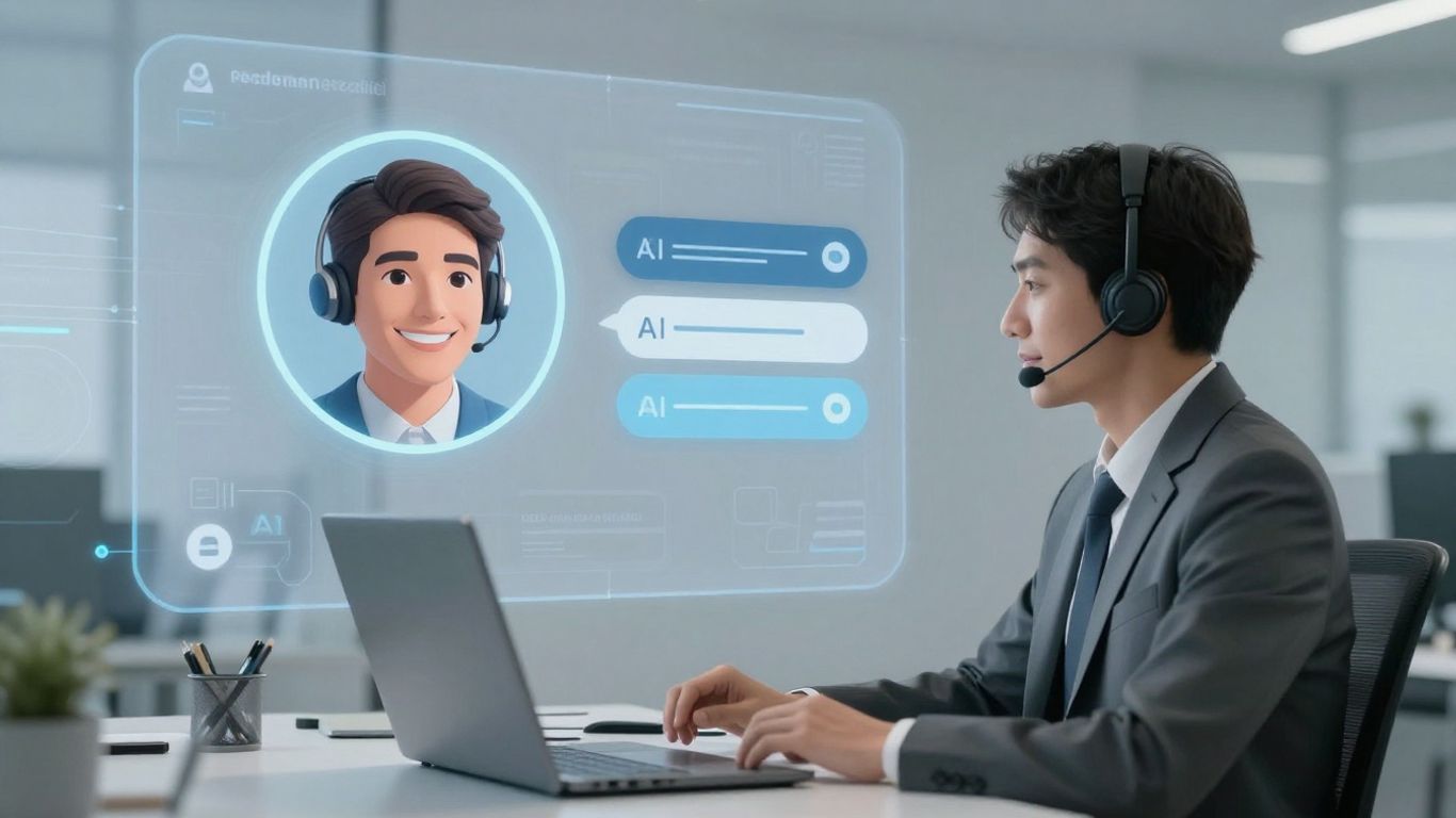 Zendesk AI chatbot interface with customer service representative